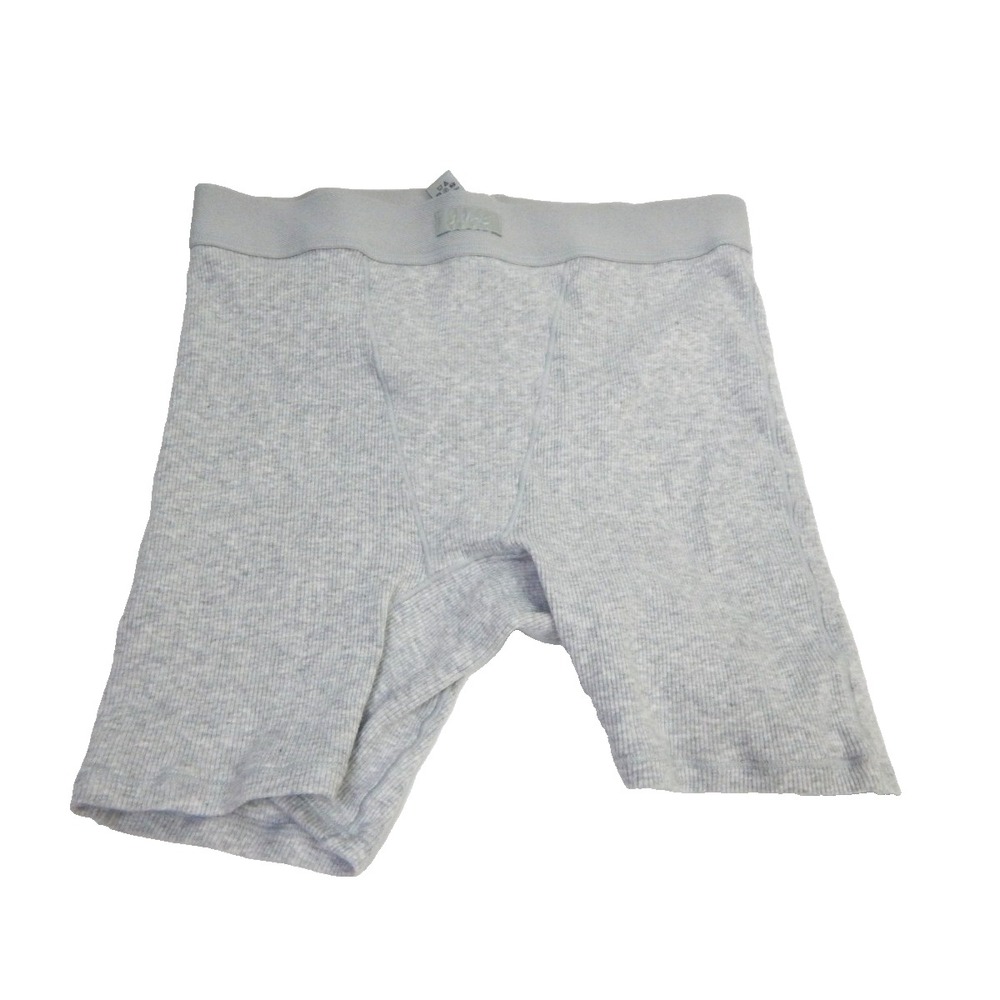 Skims Women's Small Boxer Pajama Shorts Gray Soft Cotton Rib Knit High Rise